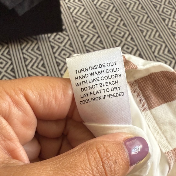 Cream and Brown Striped Button Vest and short set - Picture 7 of 7